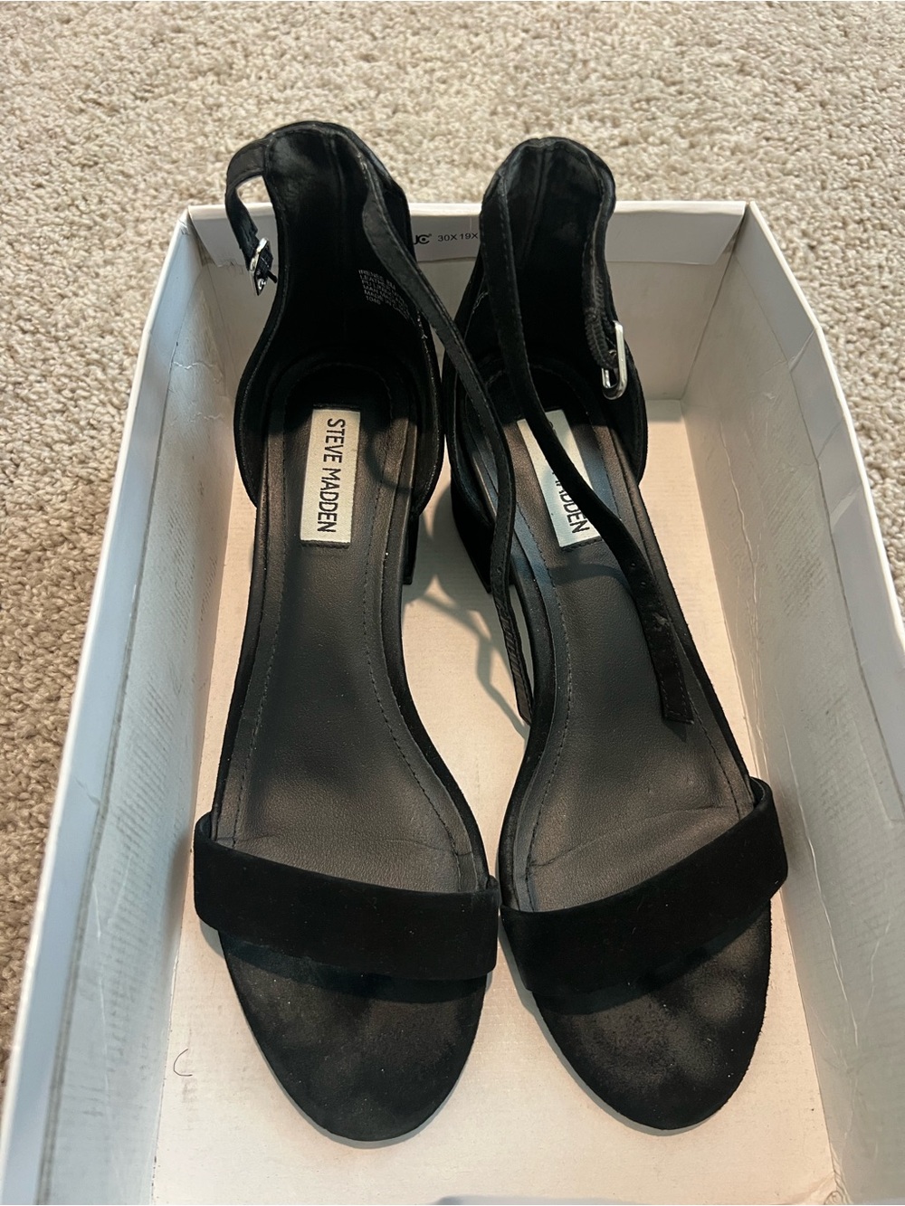 Steve Madden Irenee Women's Black Ankle-Strap Sandals - Picture 8 of 8